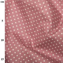 100% Cotton Rose Pink Polka Dot Print Fabric x 0.5m